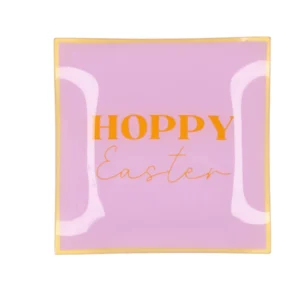 "Hoppy Easter" glazen bord