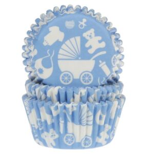Baking Cups Baby Blauw pk/48 (House of Marie)